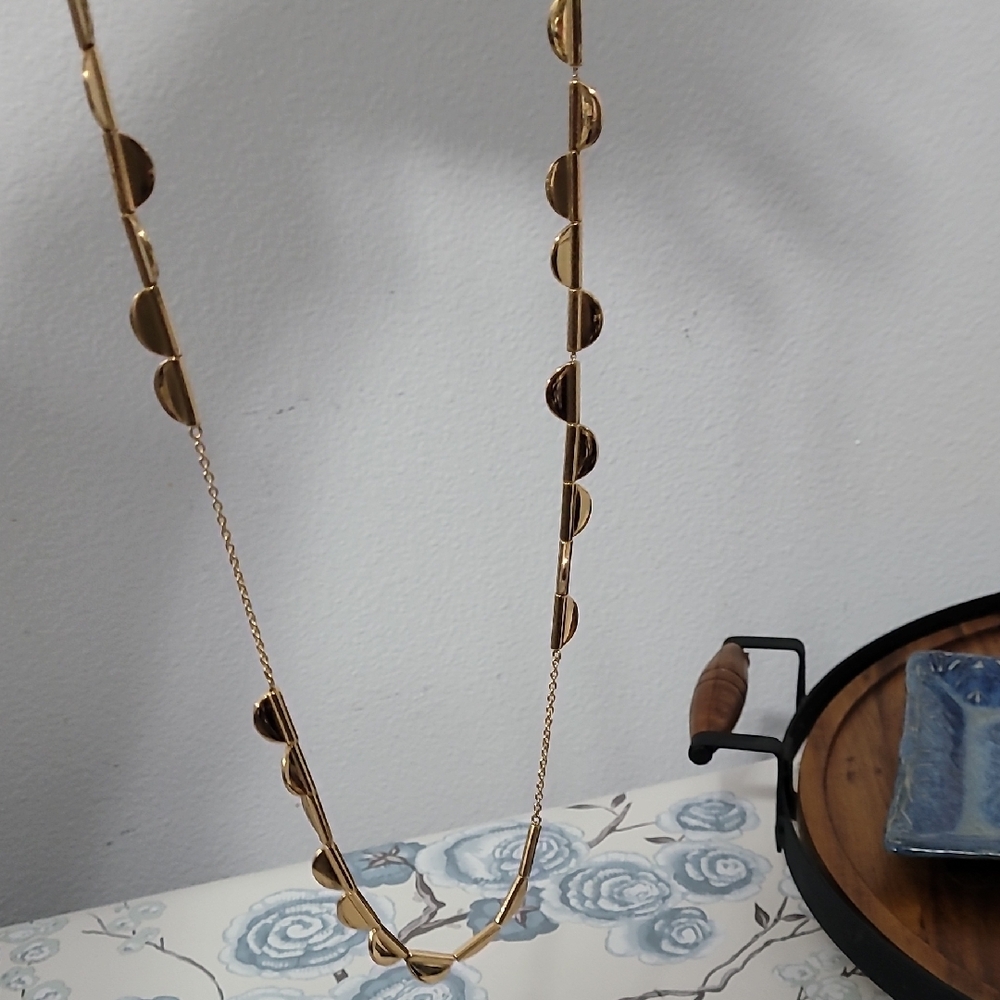 Kate Spade Gold Disc Necklace with Dainty Chain, Classic Peice